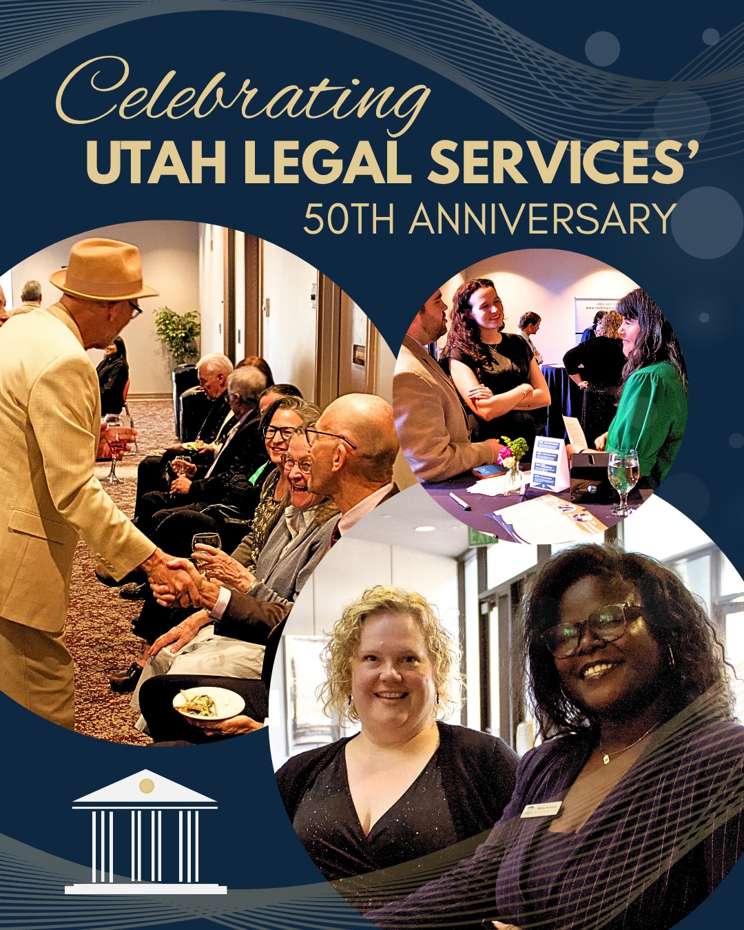 Collage from Utah Legal Services' 50th anniversary celebration